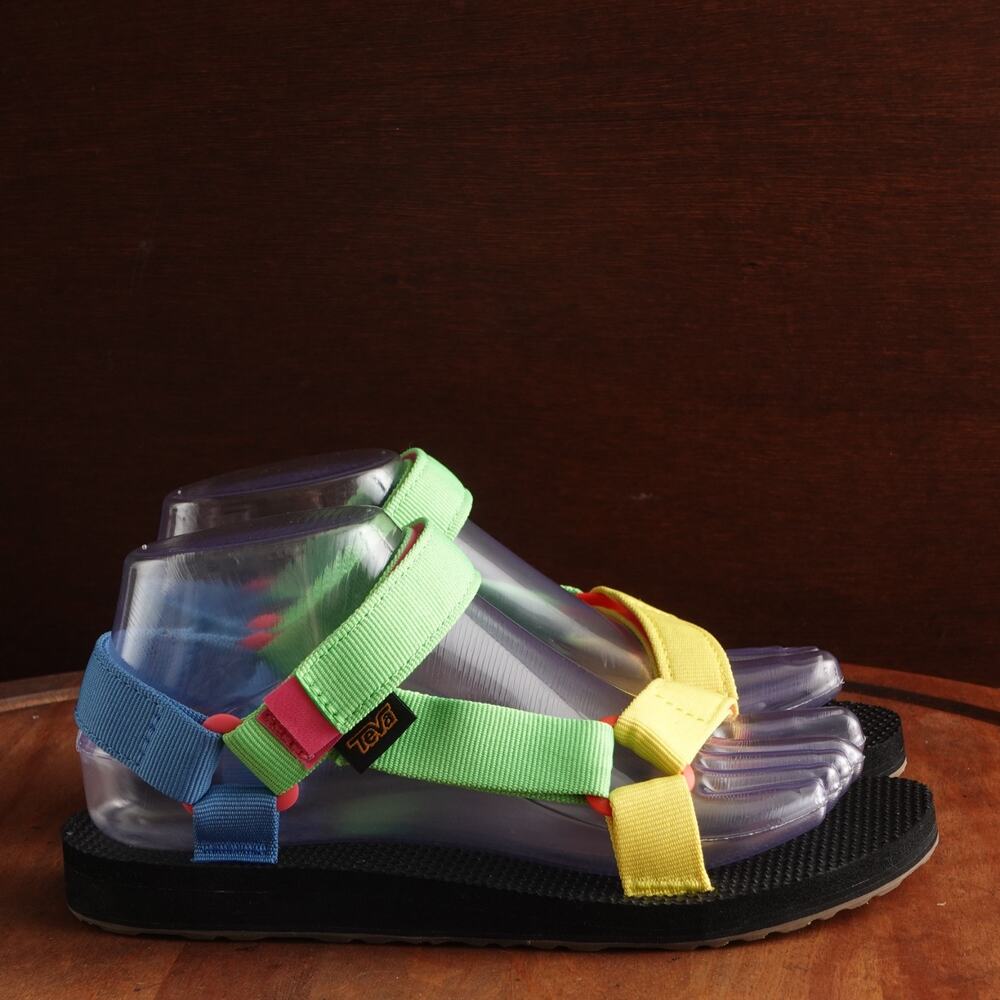 Teva Sandals Womes SZ 6 Neon Multi Original Universal Beach Coastal Hiking Shoes
